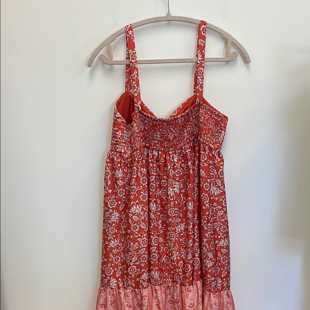 Floral orange Maxi Dress - Picture 6 of 9